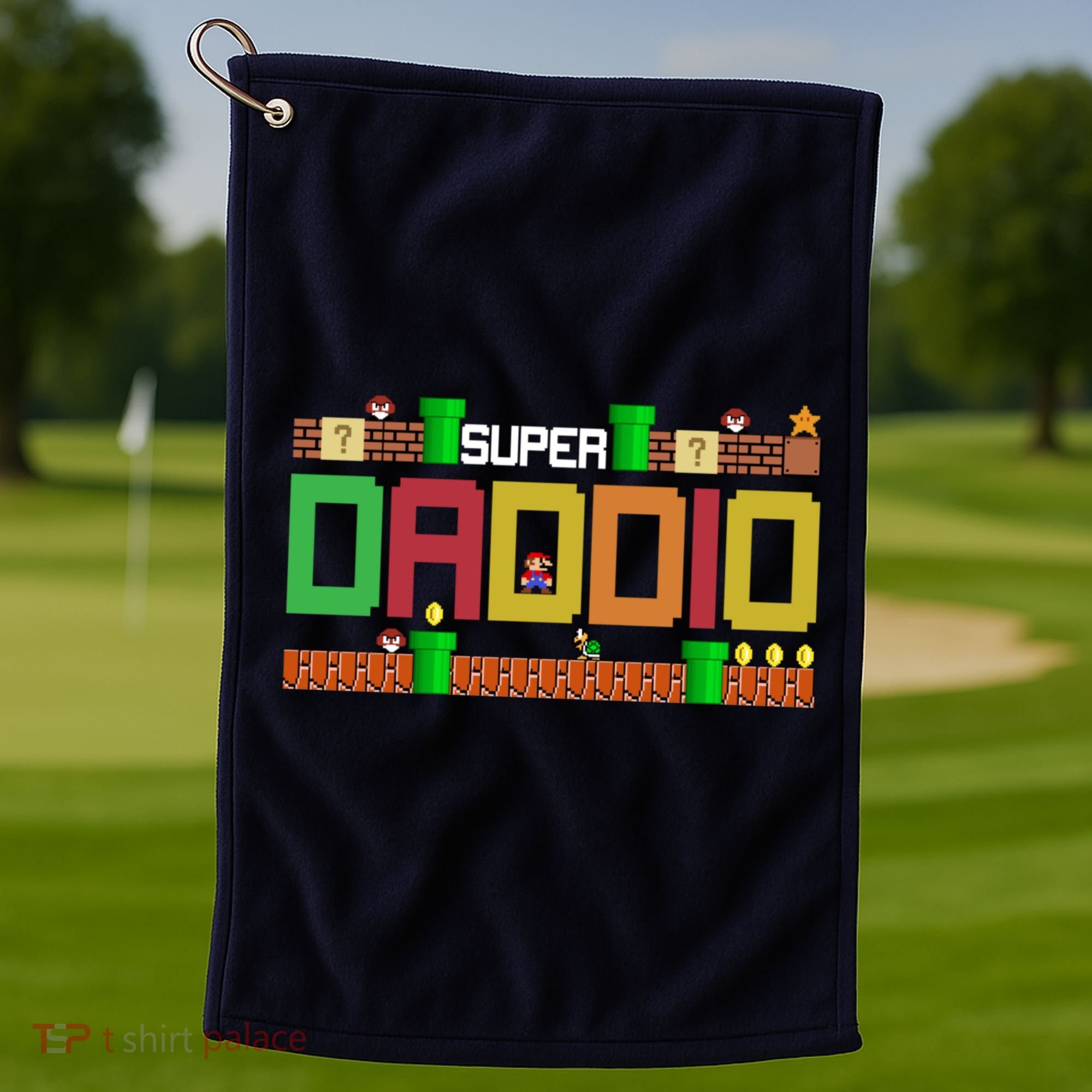 Super Dad Super Daddio Gift Cute Funny Daddy Gift Golf Towel