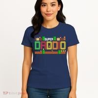 Super Dad Super Daddio Gift Cute Funny Daddy Gift Women's T-Shirt thumb 4