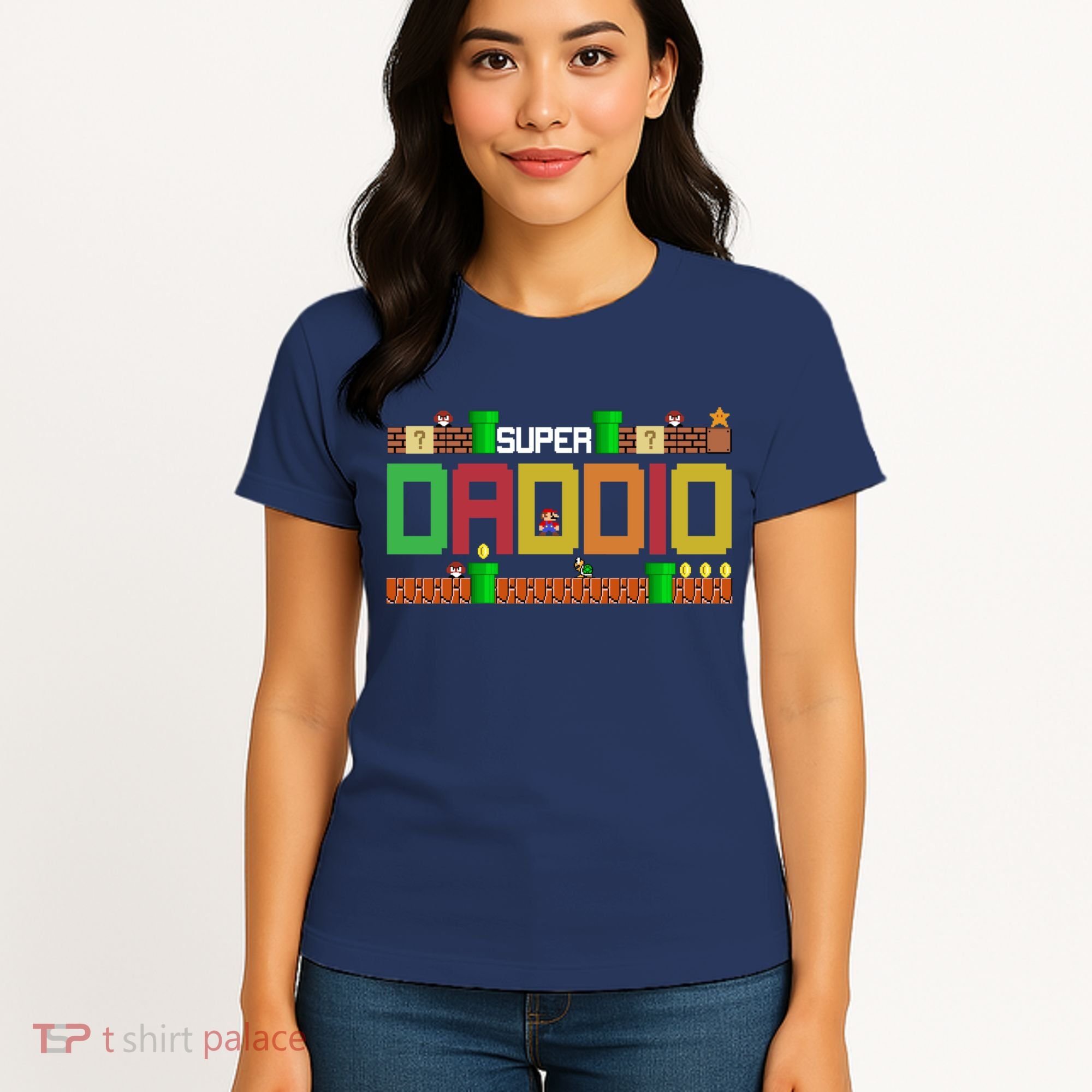 Super Dad Super Daddio Gift Cute Funny Daddy Gift Women's T-Shirt