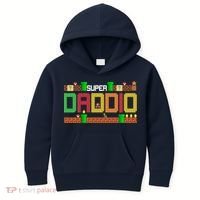 Super Dad Super Daddio Gift Cute Funny Daddy Gift Kids Hoodie thumb 0