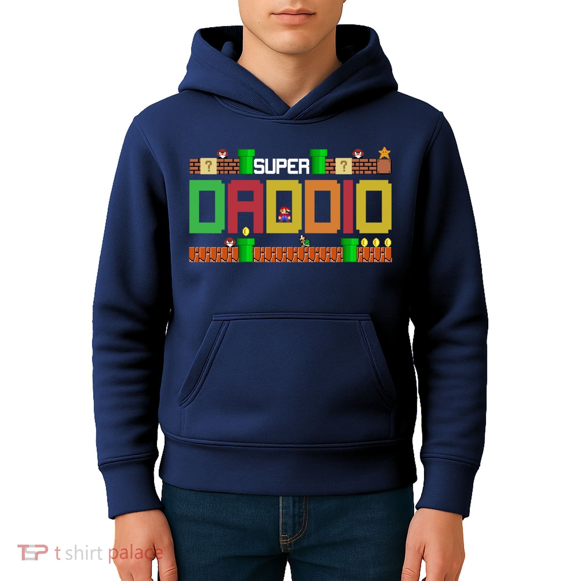Super Dad Super Daddio Gift Cute Funny Daddy Gift Kids Hoodie