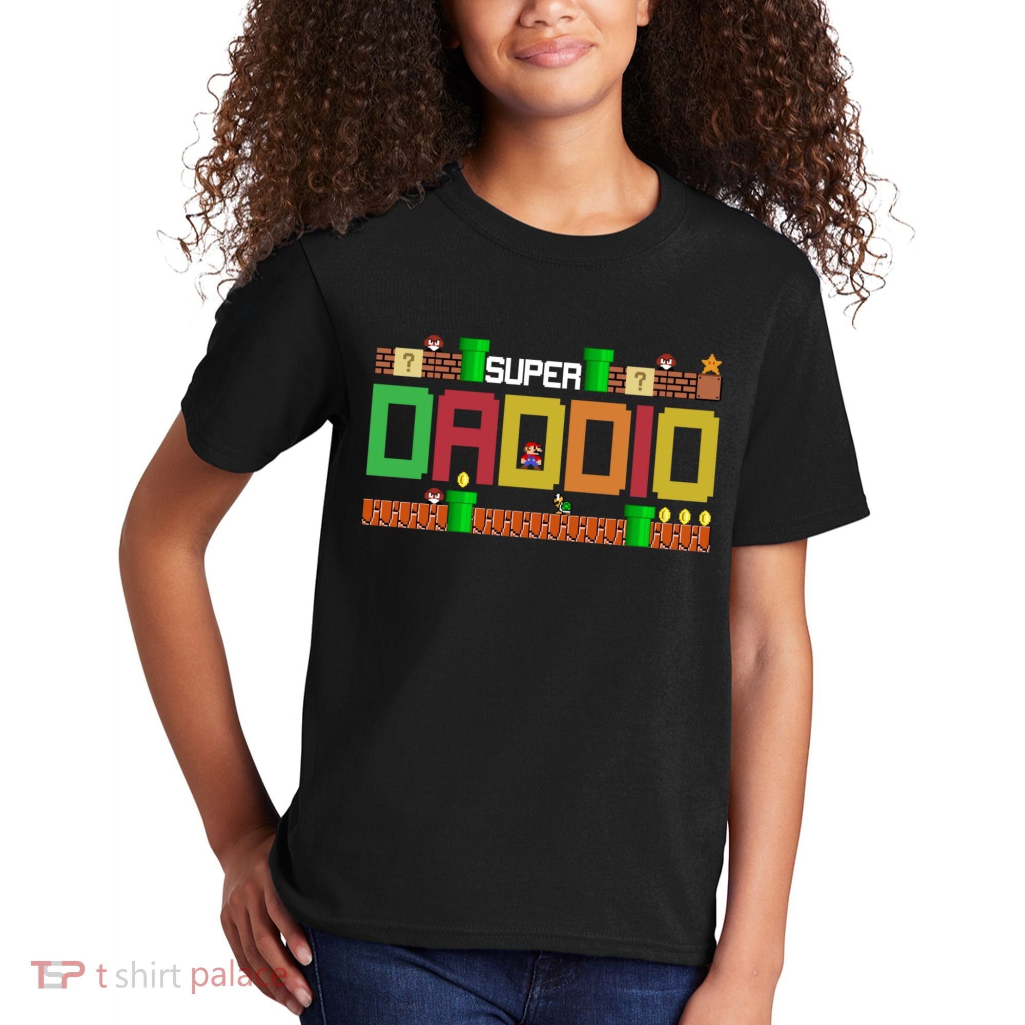 Super Dad Super Daddio Gift Cute Funny Daddy Gift Kids T-Shirt