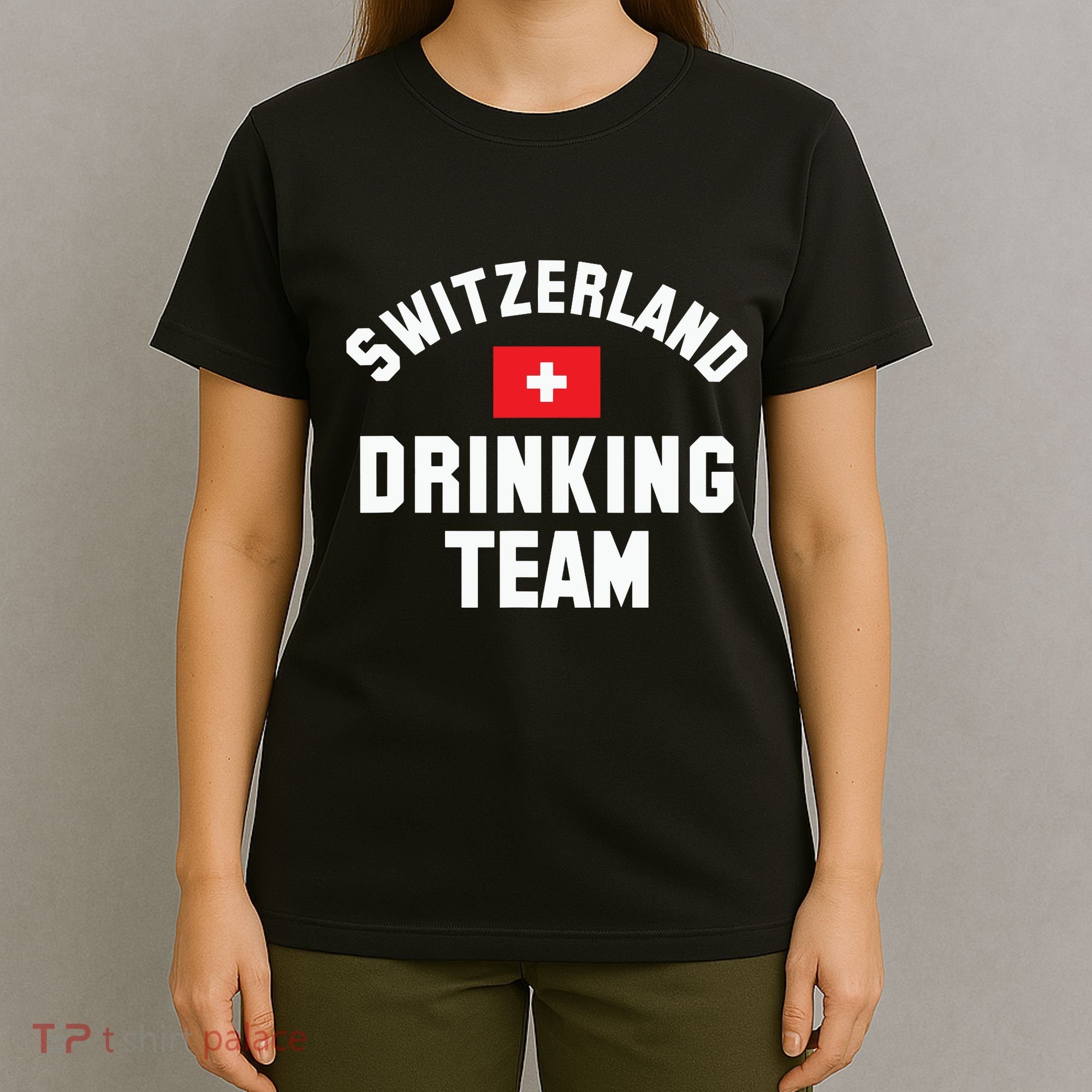 Switzerland Drinking Team For Switzerland Sports Fans T-Shirt