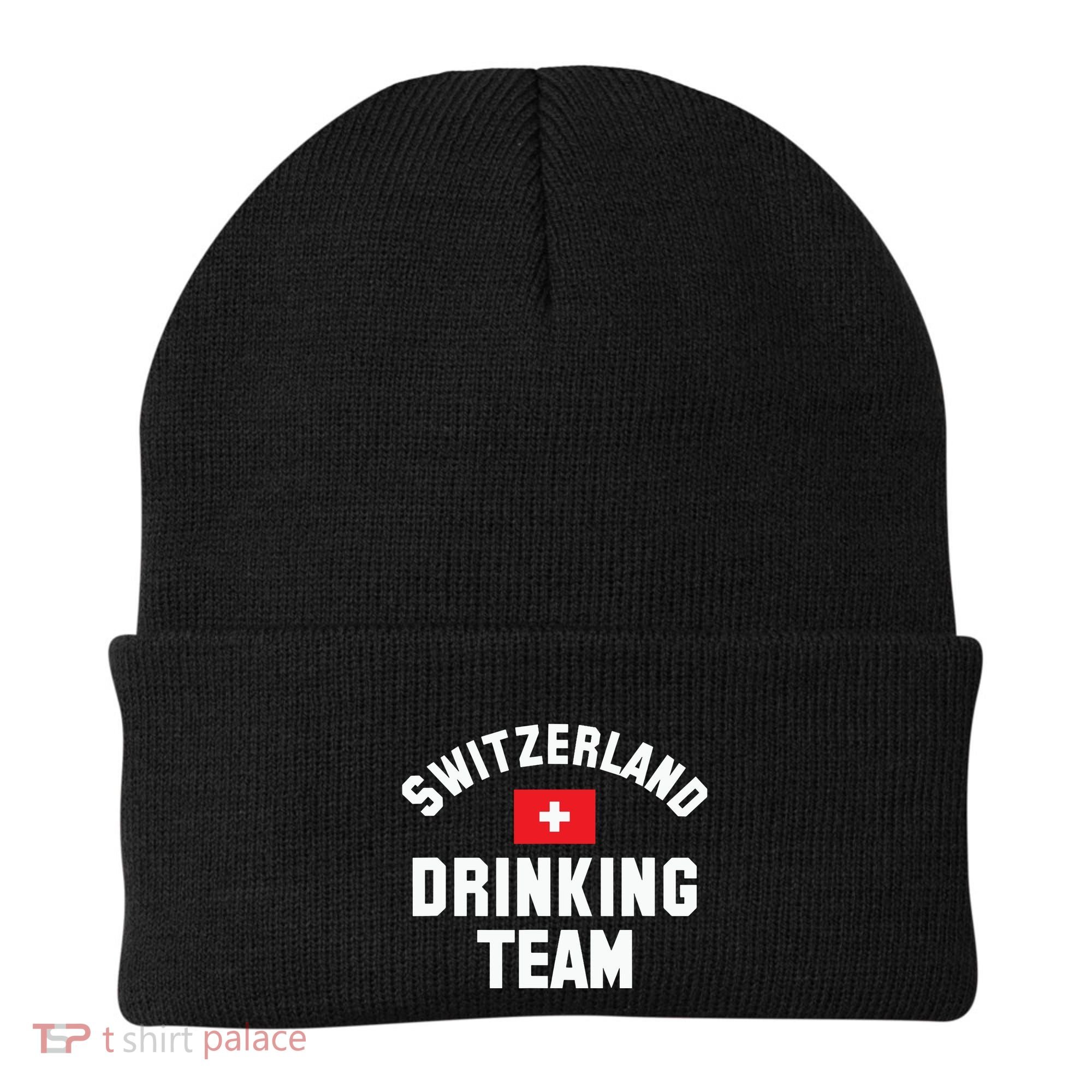 Switzerland Drinking Team For Switzerland Sports Fans Beanie