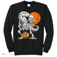 Skeleton Dinosaur T Rex Boys Halloween Mummy Funny Pumpkin Sweatshirt thumb 0
