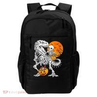 Skeleton Dinosaur T Rex Boys Halloween Mummy Funny Pumpkin Backpack thumb 0