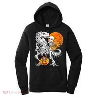 Skeleton Dinosaur T Rex Boys Halloween Mummy Funny Pumpkin Women's Hoodie thumb 0