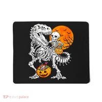 Skeleton Dinosaur T Rex Boys Halloween Mummy Funny Pumpkin Mousepad thumb 0
