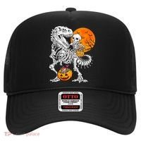 Skeleton Dinosaur T Rex Boys Halloween Mummy Funny Pumpkin Hat thumb 0