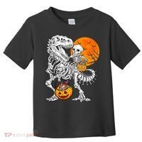 Skeleton Dinosaur T Rex Boys Halloween Mummy Funny Pumpkin Toddler T-Shirt thumb 0