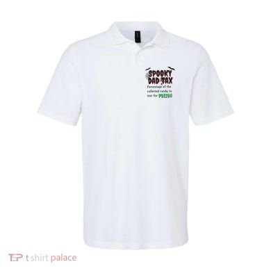 Spooky Dad Tax Halloween Funny Family Matching Halloween Polo