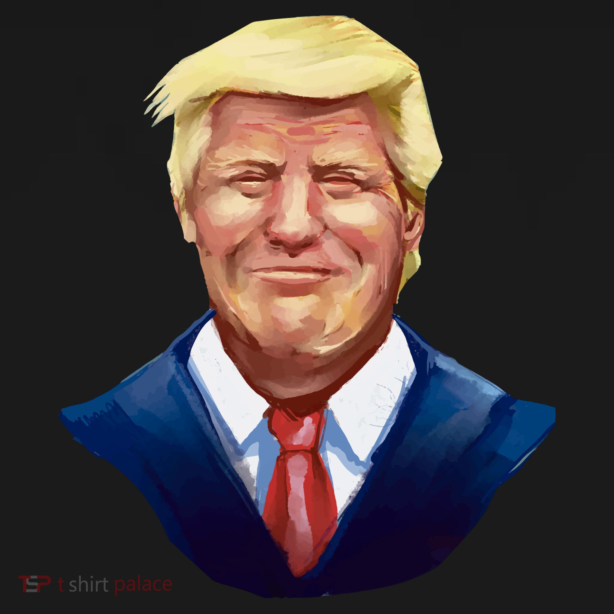 Smiling Donald Trump Portrait Polo