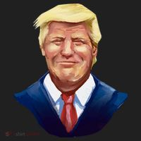 Smiling Donald Trump Portrait Hat thumb 2