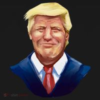 Smiling Donald Trump Portrait Visor thumb 3