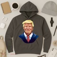 Smiling Donald Trump Portrait Hoodie thumb 3