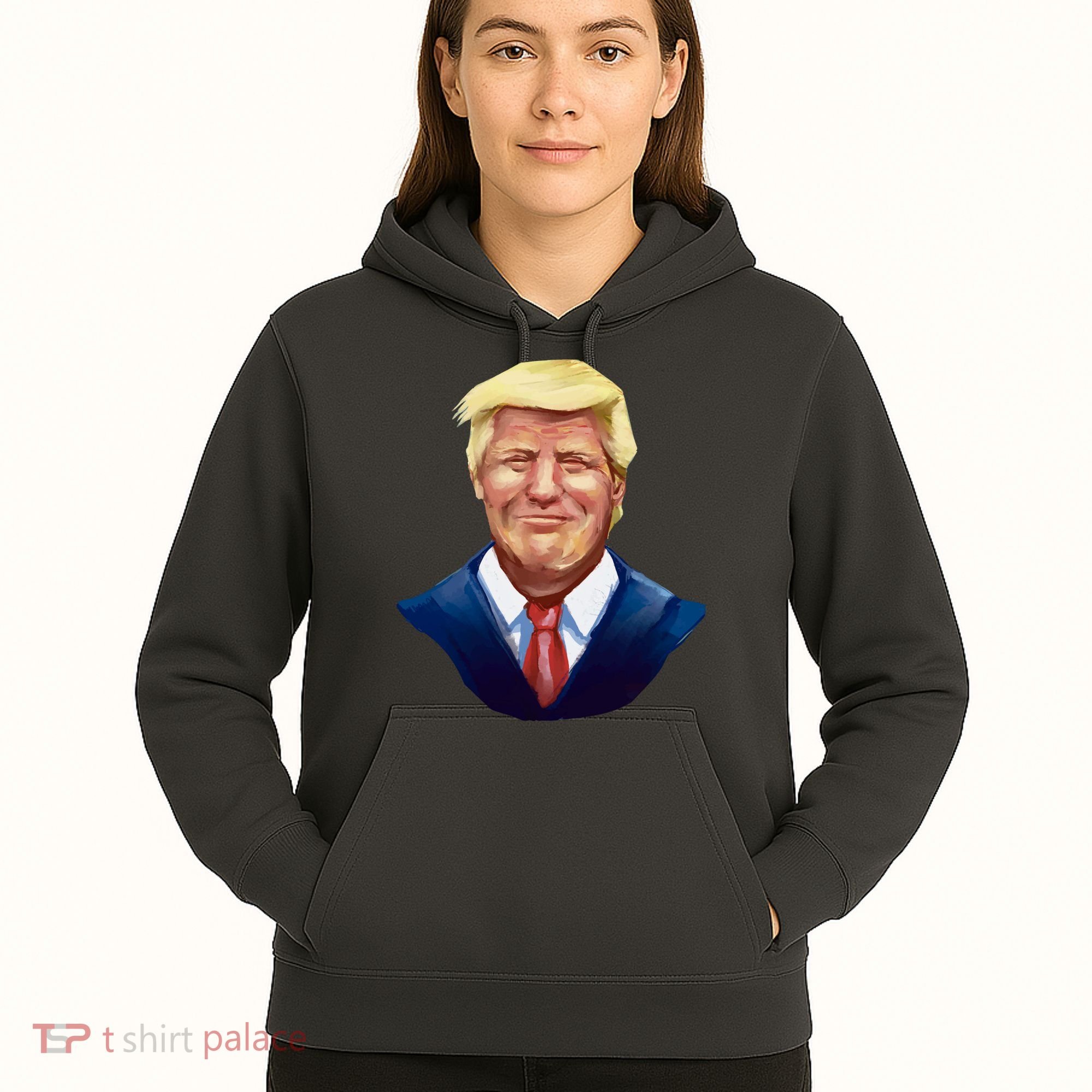 Smiling Donald Trump Portrait Hoodie