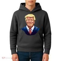 Smiling Donald Trump Portrait Kids Hoodie thumb 4