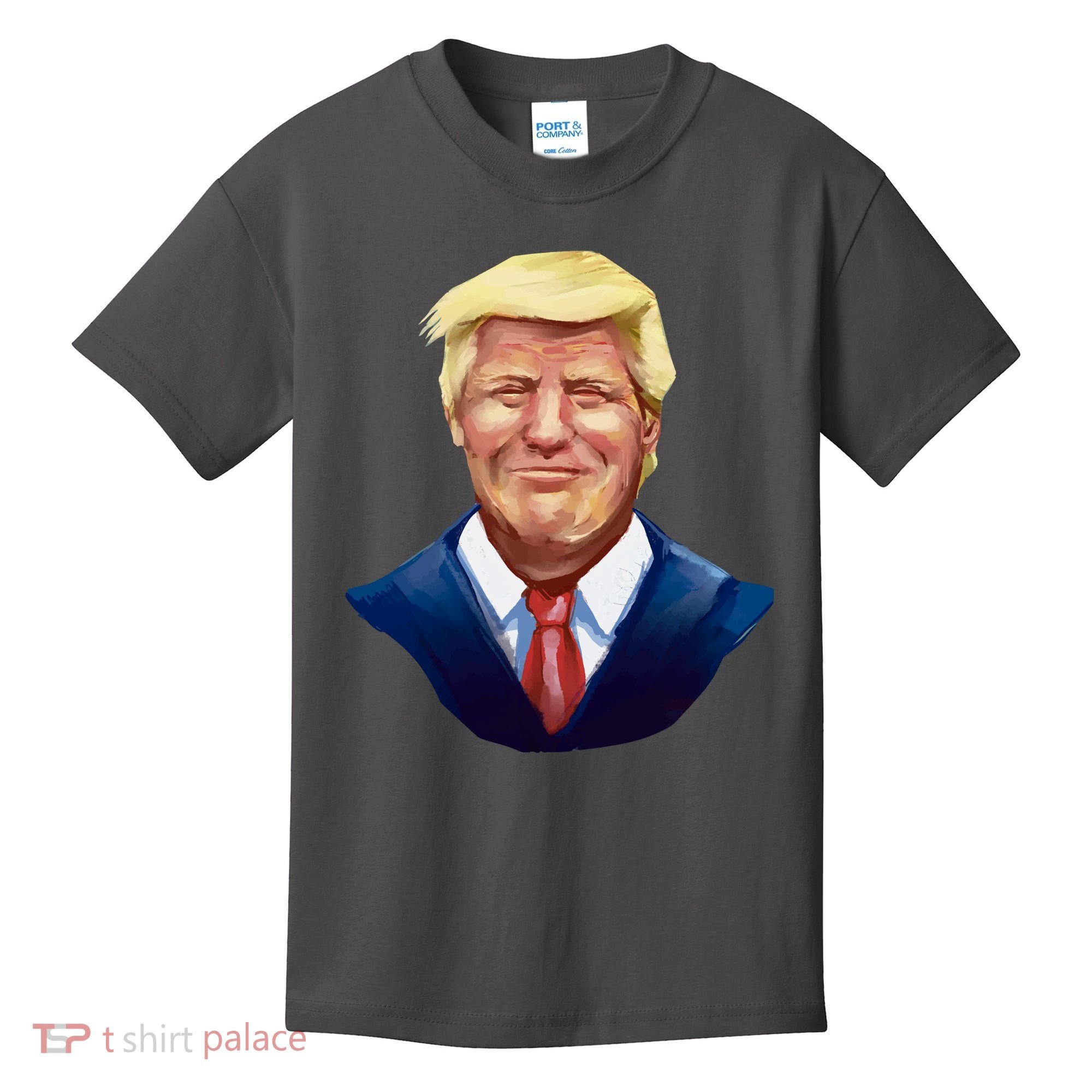Smiling Donald Trump Portrait Kids T-Shirt