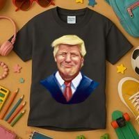 Smiling Donald Trump Portrait Kids T-Shirt thumb 3