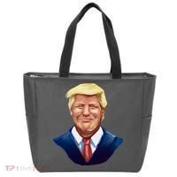 Smiling Donald Trump Portrait Tote Bag thumb 0
