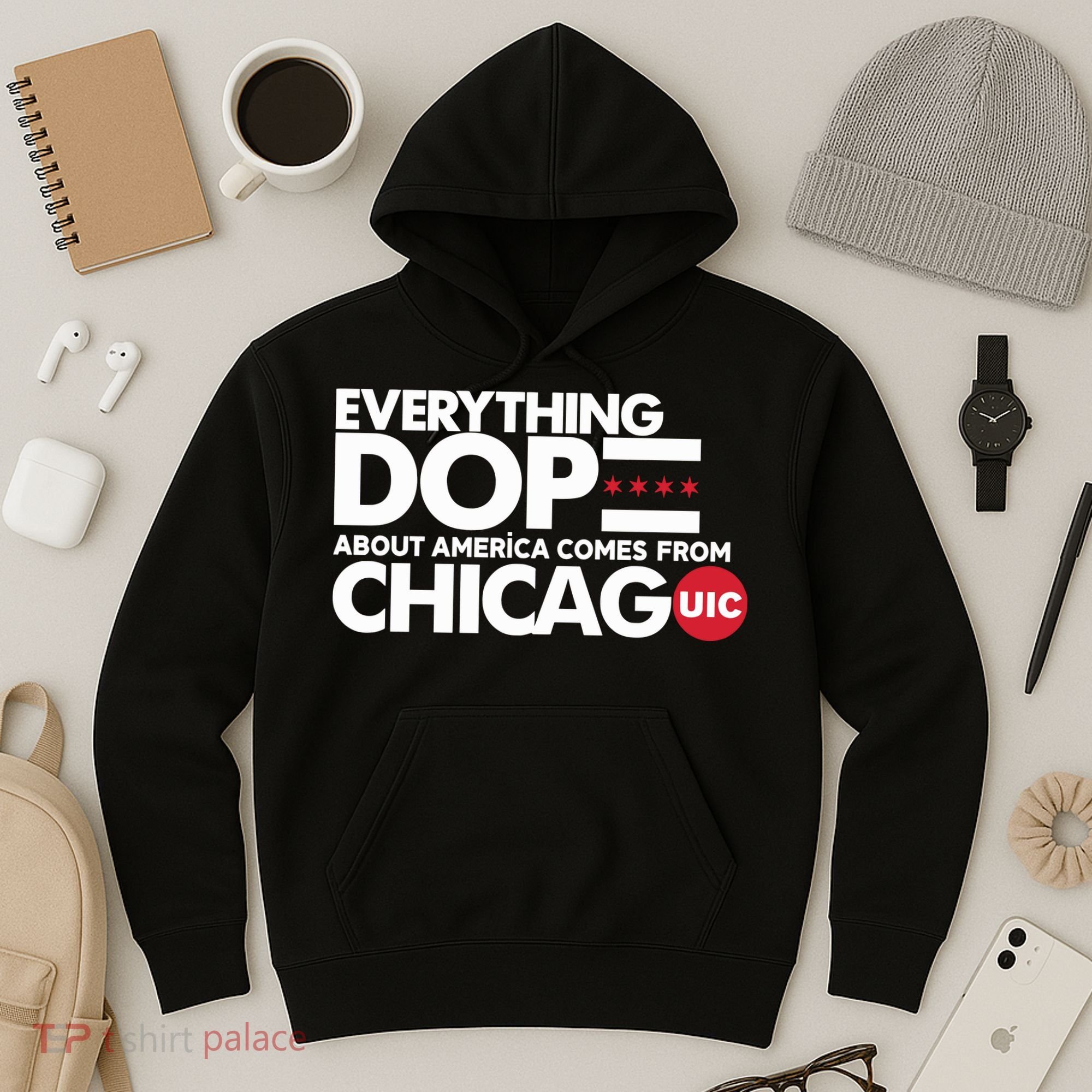 Shermann Dilla Thomas Everything Dope About America Comes From Chicago Uic Baske Hoodie