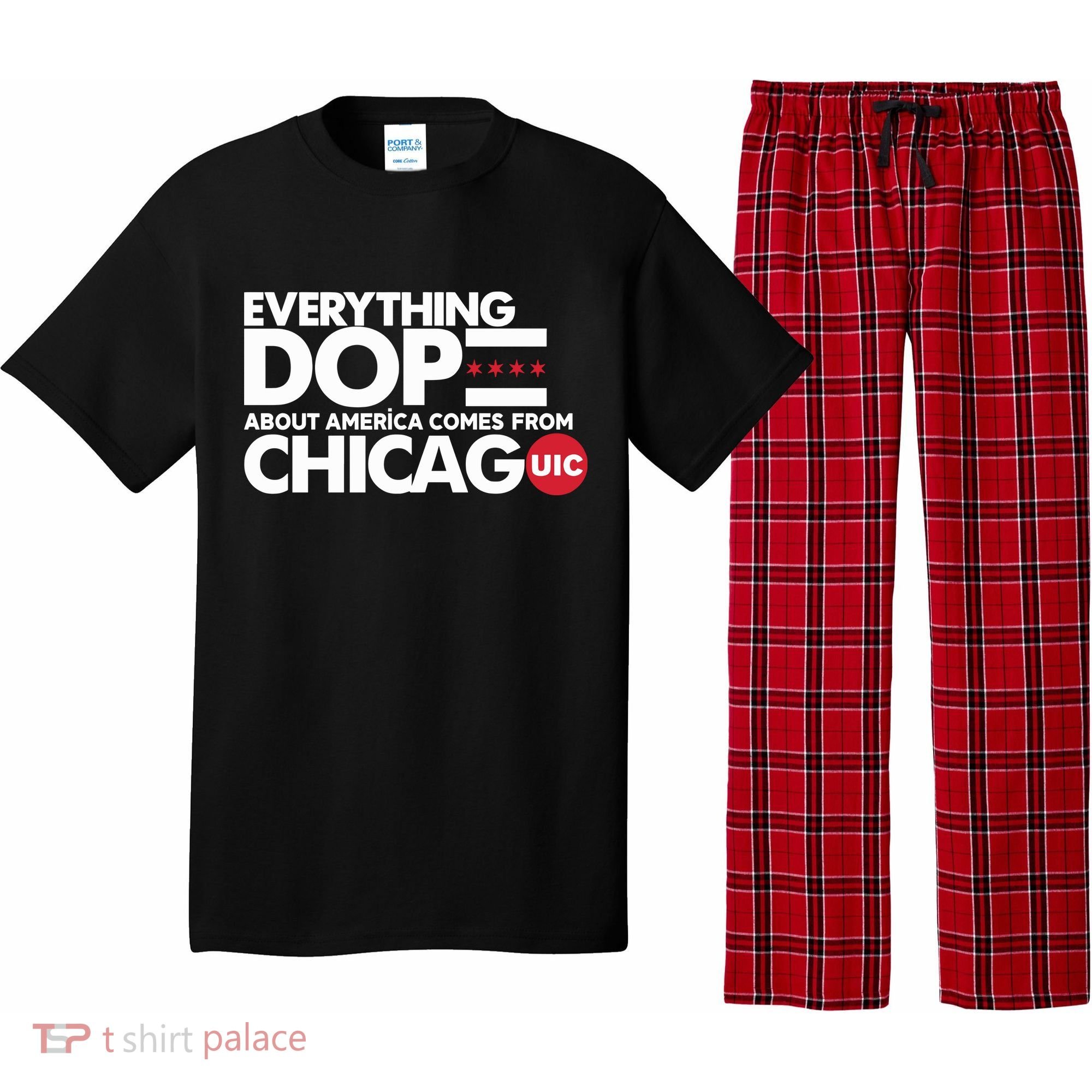 Shermann Dilla Thomas Everything Dope About America Comes From Chicago Uic Baske Pajama Set