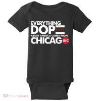 Shermann Dilla Thomas Everything Dope About America Comes From Chicago Uic Baske Baby Bodysuit thumb 0