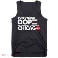 Shermann Dilla Thomas Everything Dope About America Comes From Chicago Uic Baske Tank Top thumb 0