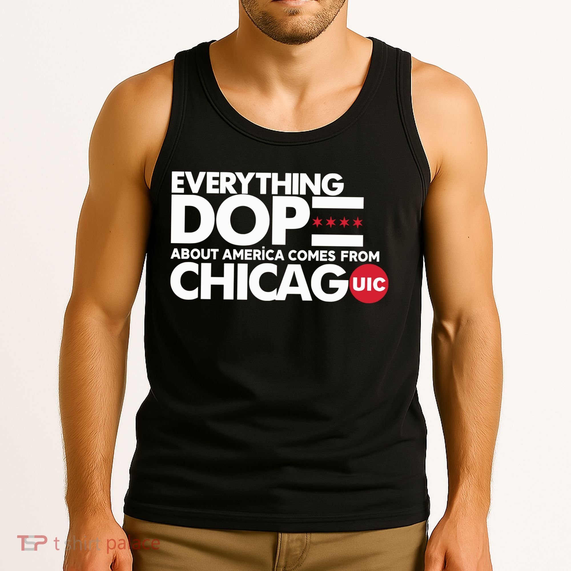 Shermann Dilla Thomas Everything Dope About America Comes From Chicago Uic Baske Tank Top