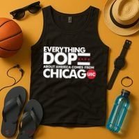 Shermann Dilla Thomas Everything Dope About America Comes From Chicago Uic Baske Tank Top thumb 4