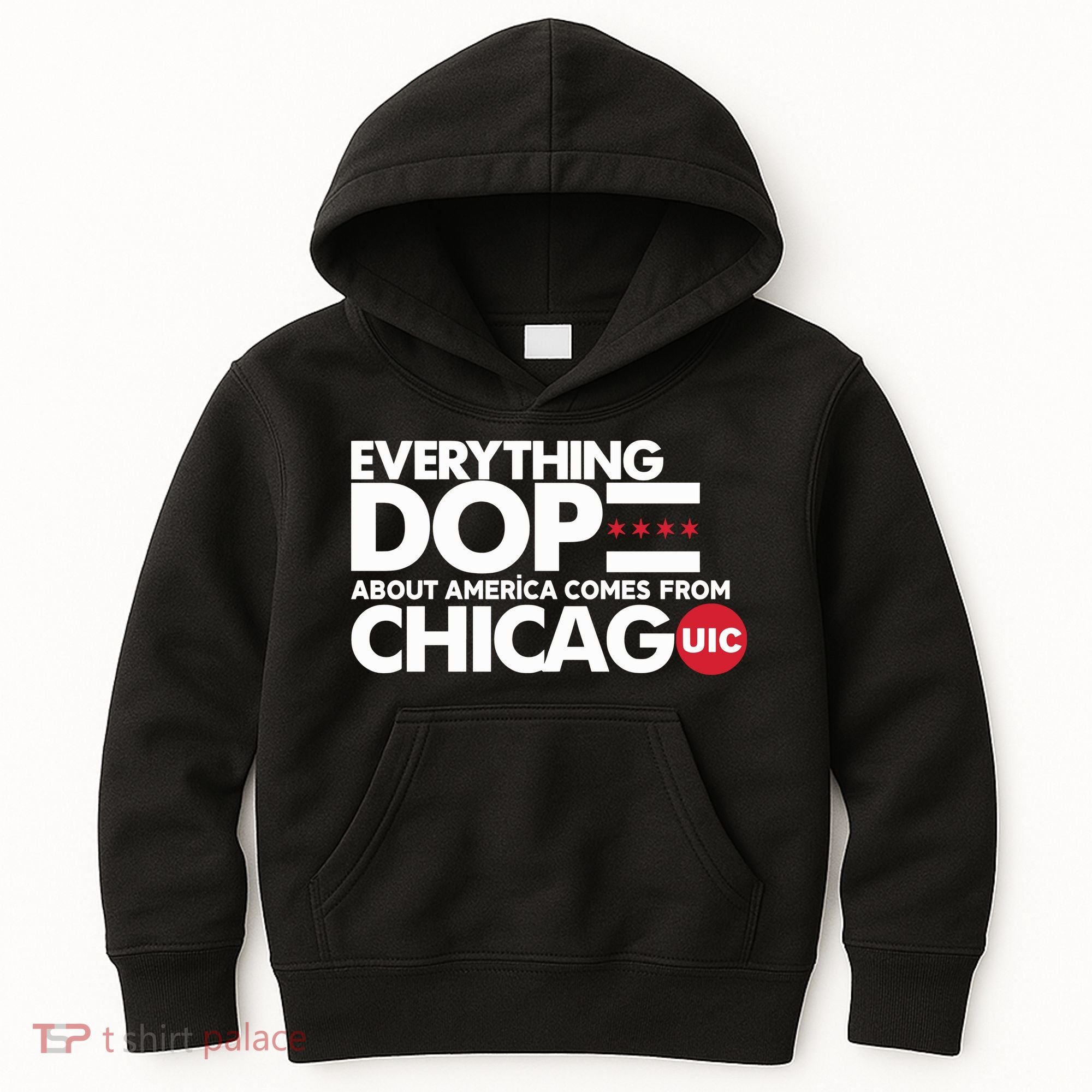 Shermann Dilla Thomas Everything Dope About America Comes From Chicago Uic Baske Kids Hoodie