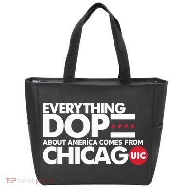 Shermann Dilla Thomas Everything Dope About America Comes From Chicago Uic Baske Tote Bag
