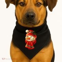 Snowman Dressed To Impress USA-Made Doggie Bandana thumb 1