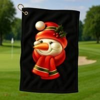 Snowman Dressed To Impress Golf Towel thumb 1