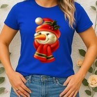 Snowman Dressed To Impress Women's T-Shirt thumb 2