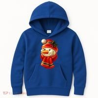 Snowman Dressed To Impress Kids Hoodie thumb 0