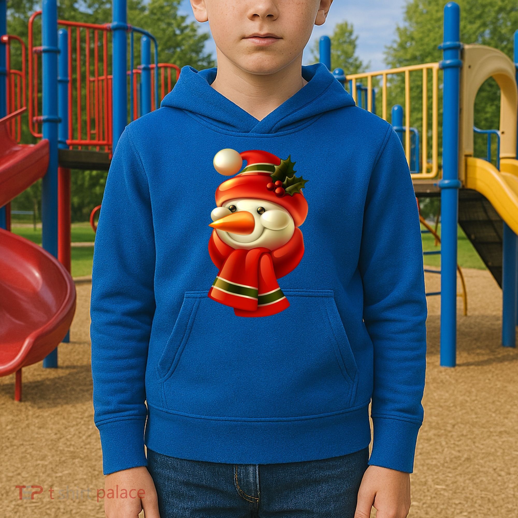 Snowman Dressed To Impress Kids Hoodie