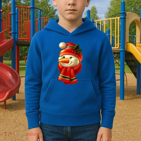 Snowman Dressed To Impress Kids Hoodie