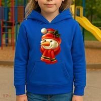 Snowman Dressed To Impress Kids Hoodie thumb 3