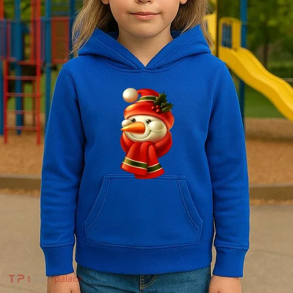 Snowman Dressed To Impress Kids Hoodie