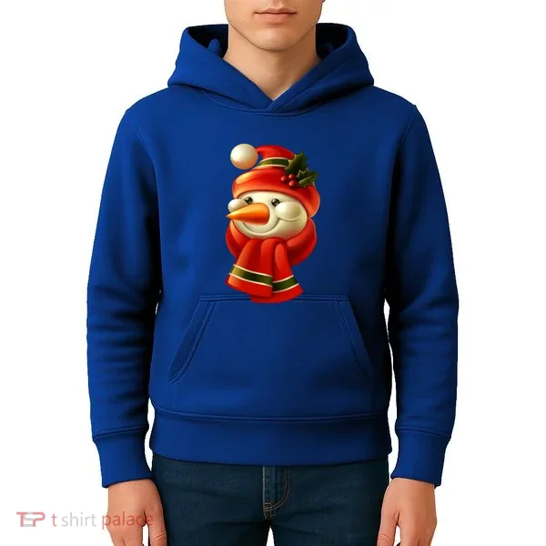 Snowman Dressed To Impress Kids Hoodie