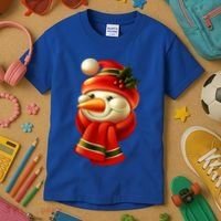 Snowman Dressed To Impress Kids T-Shirt thumb 3