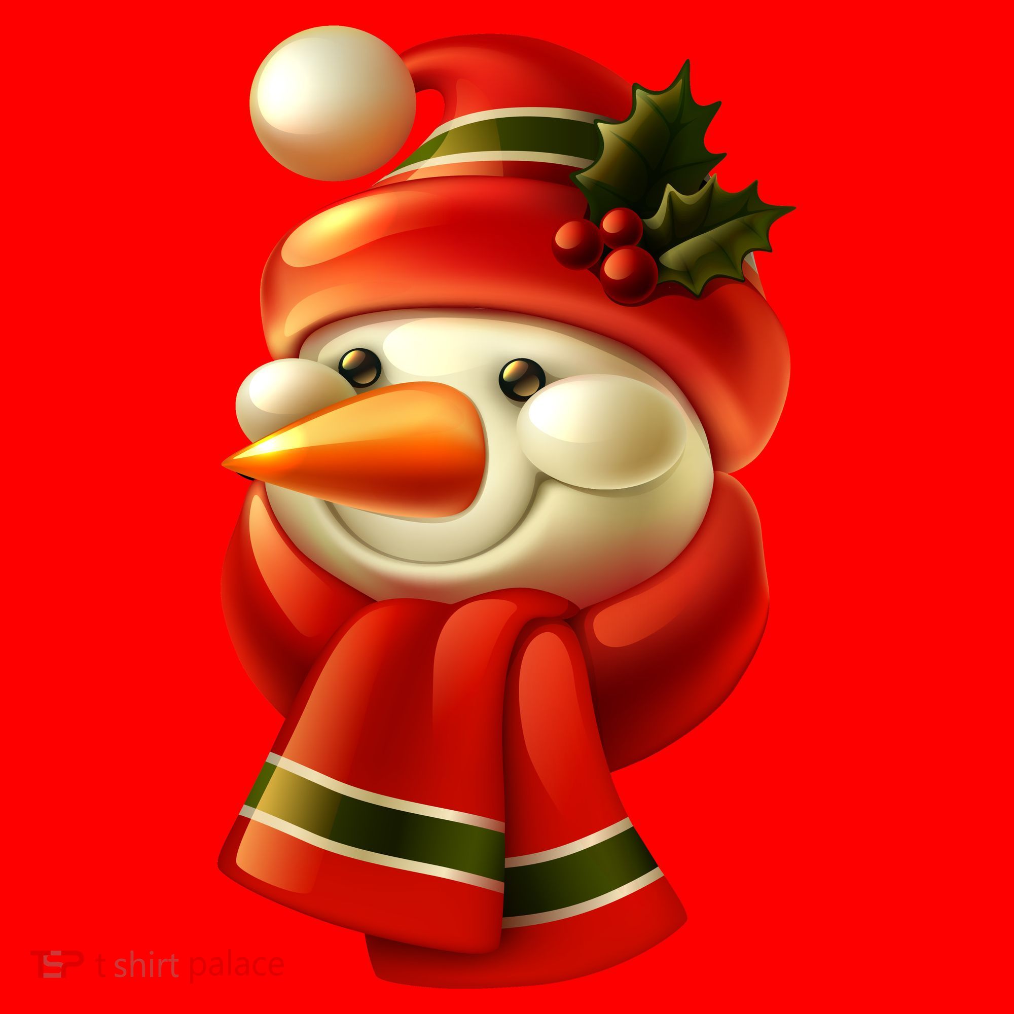 Snowman Dressed To Impress Santa Hat