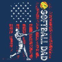 Softball Dad US Flag Gifts For Dad Men Patriotic Fathers Day Sweatshirt thumb 3