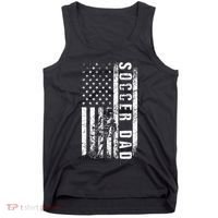 Soccer DAD USA Flag Soccer Team Fan DADDY Fathers Day Tank Top thumb 0