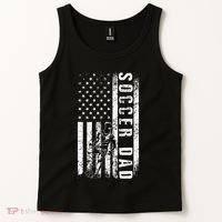 Soccer DAD USA Flag Soccer Team Fan DADDY Fathers Day Tank Top thumb 2