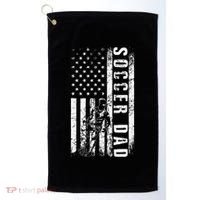 Soccer DAD USA Flag Soccer Team Fan DADDY Fathers Day Golf Towel thumb 0