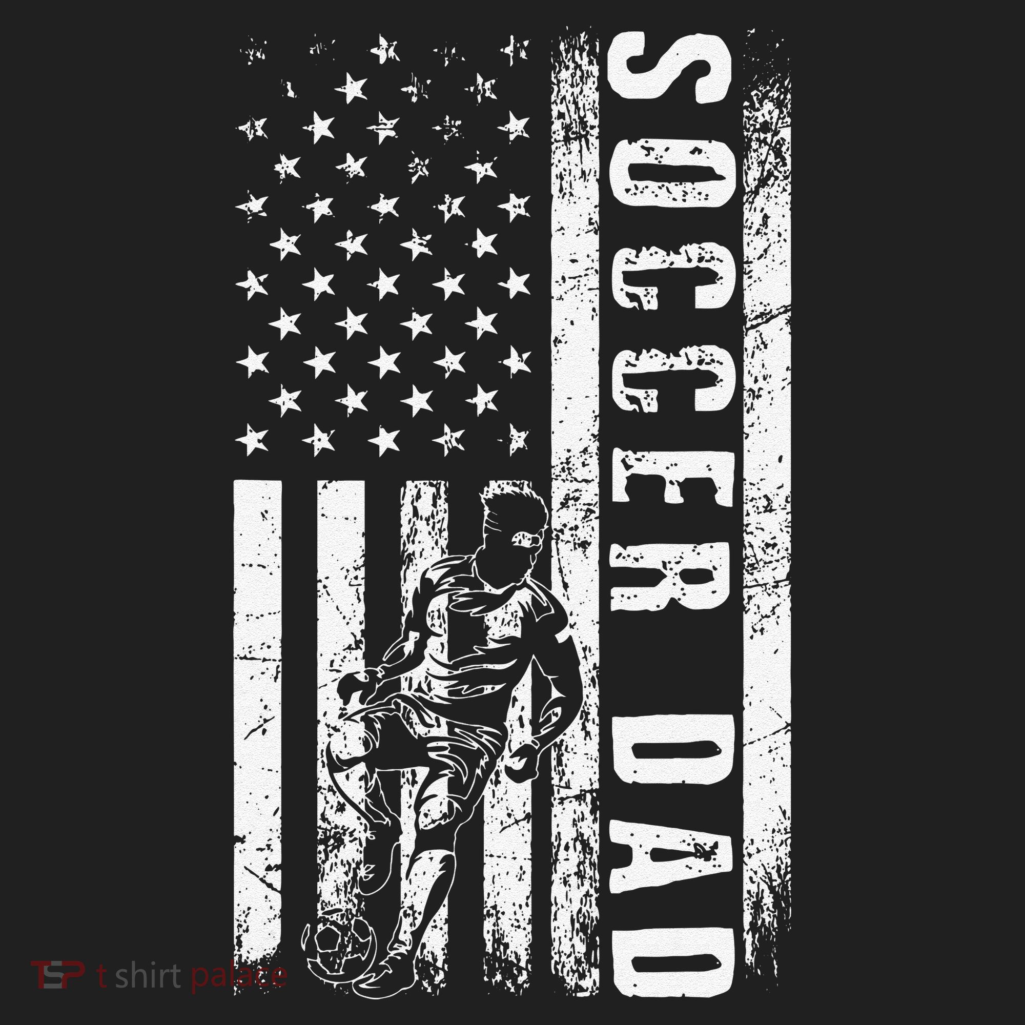 Soccer DAD USA Flag Soccer Team Fan DADDY Fathers Day Golf Towel