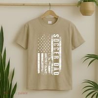 Soccer DAD USA Flag Soccer Team Fan DADDY Fathers Day T-Shirt thumb 2