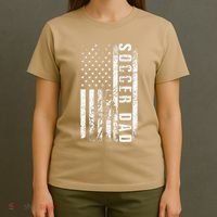 Soccer DAD USA Flag Soccer Team Fan DADDY Fathers Day T-Shirt thumb 4